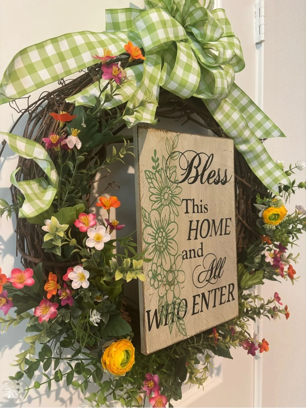 Bless This Home Spring Wreath Wildflower Wreath Bless This Home' Final Sale
